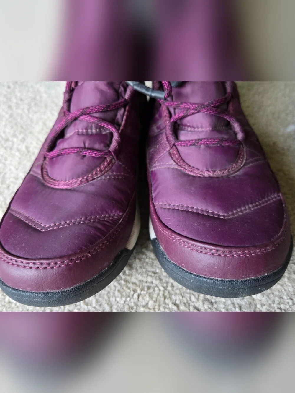YOUTH Sorel Whitney II Lace Waterpoof Purple Boots Size 6